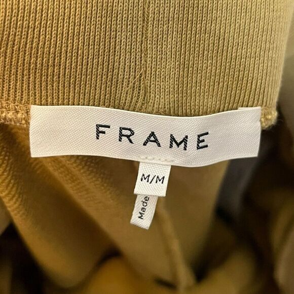 FRAME Easy Sweat Jogger Pants Vintage Camel Organic Cotton Women’s Size Medium - Picture 10 of 13